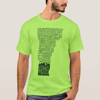 Camiseta Vermont Long Trail (Logotipo Verde)