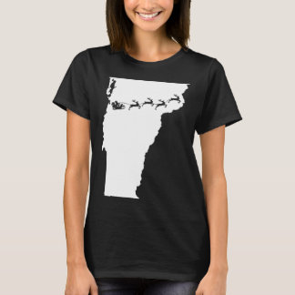 Camiseta Vermont Map Santa Christmas XMas reindeer