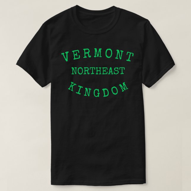 Camiseta VERMONT Nordeste Reino VT Green Mountain State (Frente do Design)