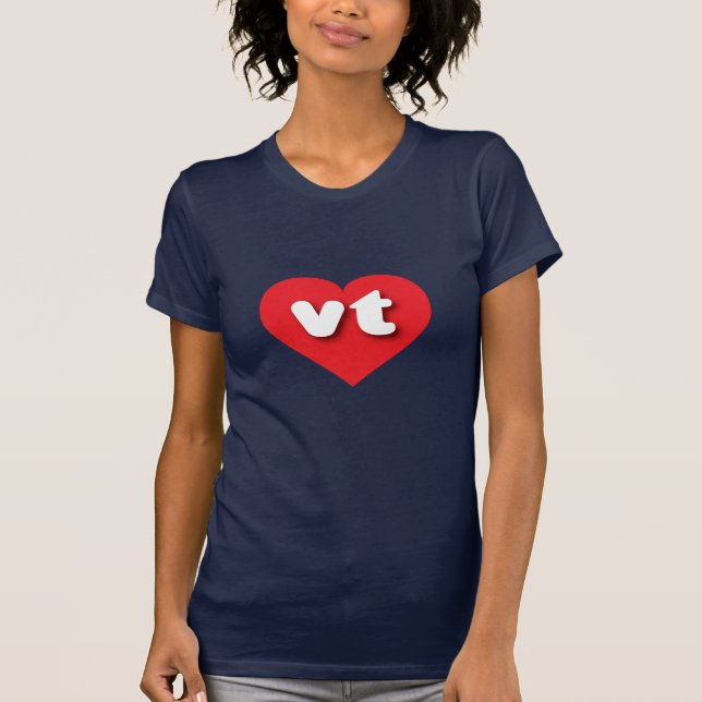 Camiseta Vermont Red Heart - Eu amo vt (Frente)