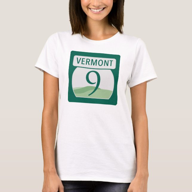 Camiseta Vermont Route 9 T-Shirt (Frente)