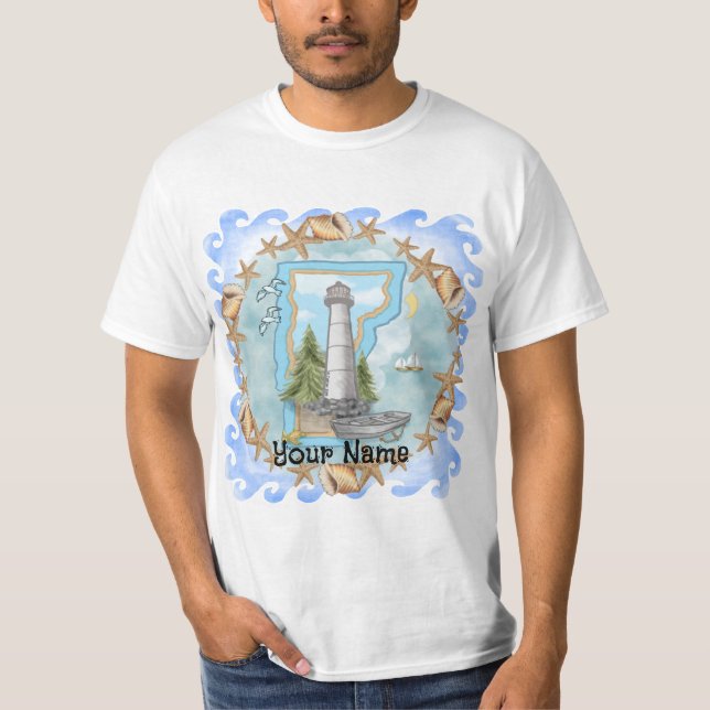 Camiseta Vermont Shells Lighthouse T-Shirt (Frente)