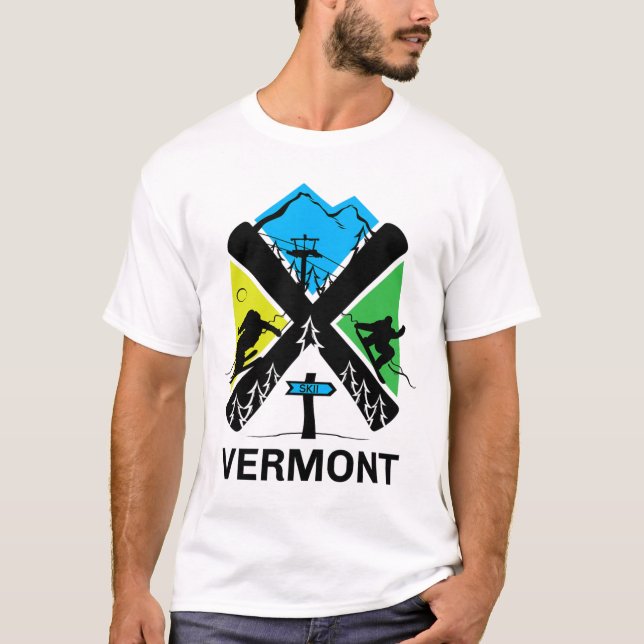 Camiseta Vermont Ski T Shirt - Skiing And Snowboard Accesso (Frente)