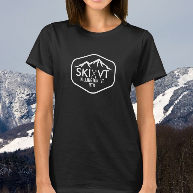 Camiseta Vermont Skiing Killington Stowe Okemo Sugarbush (Criador carregado)