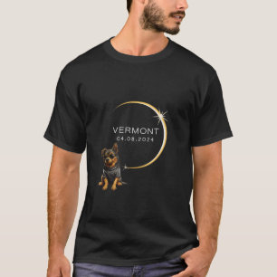 Camiseta VERMONT Total Eclipse Solar 2024 Óculos Cachorros