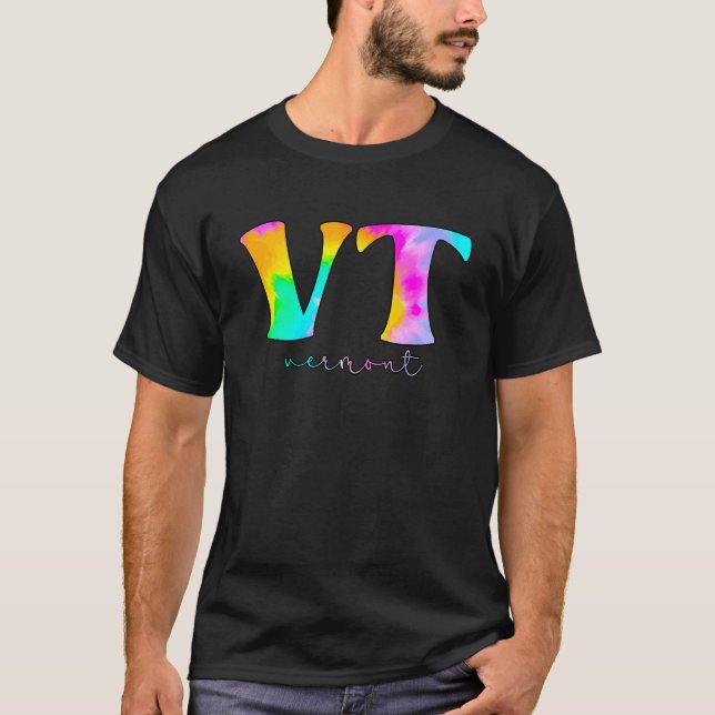 Camiseta Vermont Vt Tie Dye (Frente)