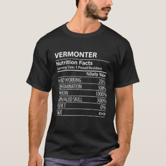 Camiseta Vermonter Nutrição Fala Orgulho Vermont Engraçado