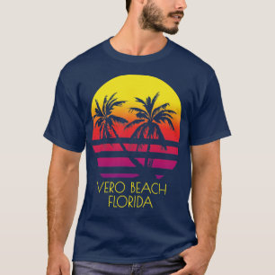 Camiseta Vero Beach Florida Palm Trees Tropicais Sunset Vac