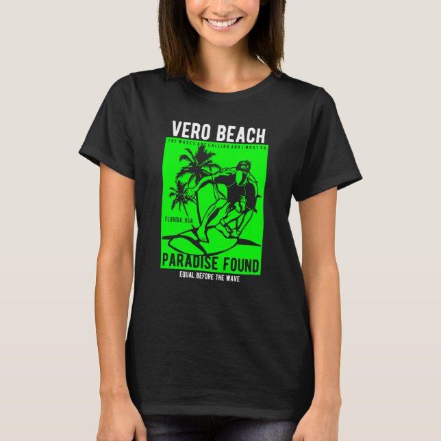 Camiseta Vero Beach Florida Retro Style Souvenir  1 (Frente)