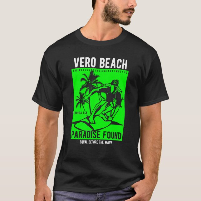 Camiseta Vero Beach Florida Retro Style Souvenir  1 (Frente)