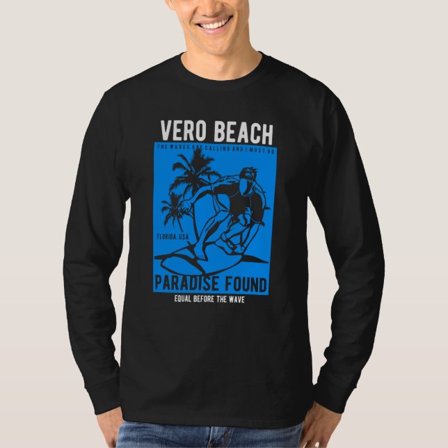 Camiseta Vero Beach Florida Retro Style Souvenir  10 (Frente)