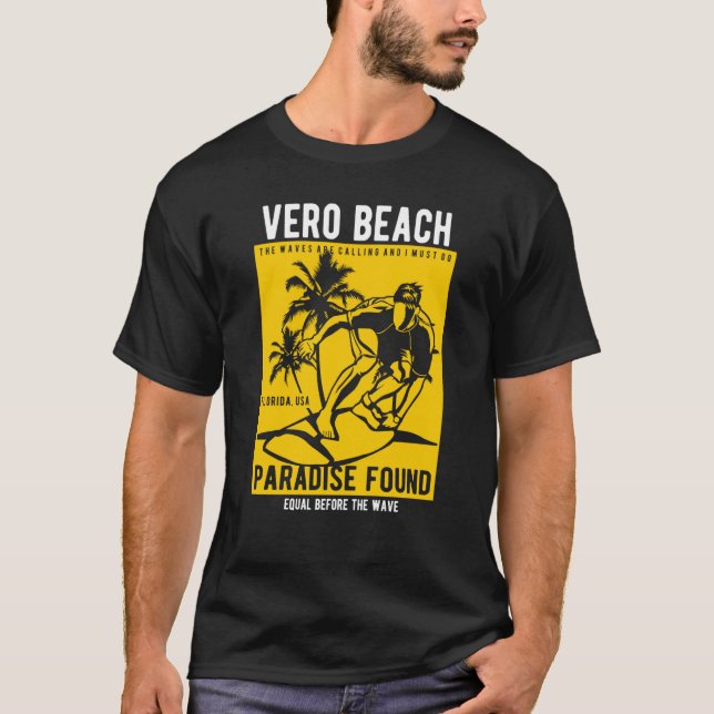 Camiseta Vero Beach Florida Retro Style Souvenir  5 (Frente)