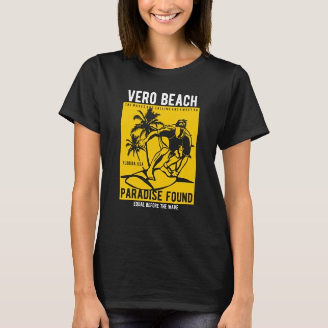 Camiseta Vero Beach Florida Retro Style Souvenir  5 (Frente)