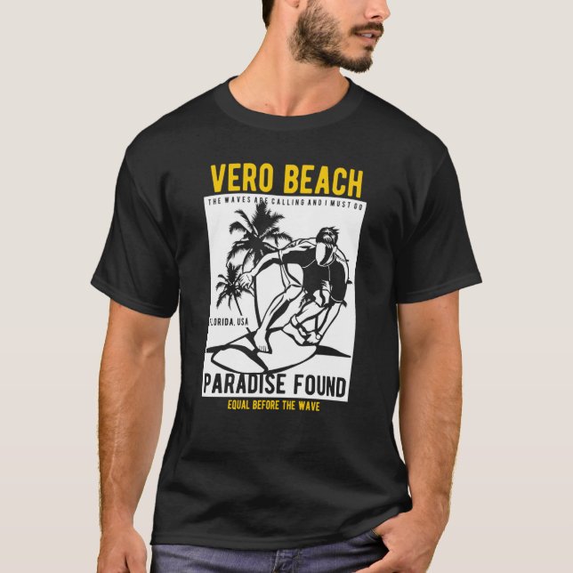 Camiseta Vero Beach Florida Retro Style Souvenir  9 (Frente)