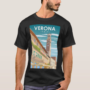 Camiseta Verona Itália Vintage Poster de viagens Retroativo