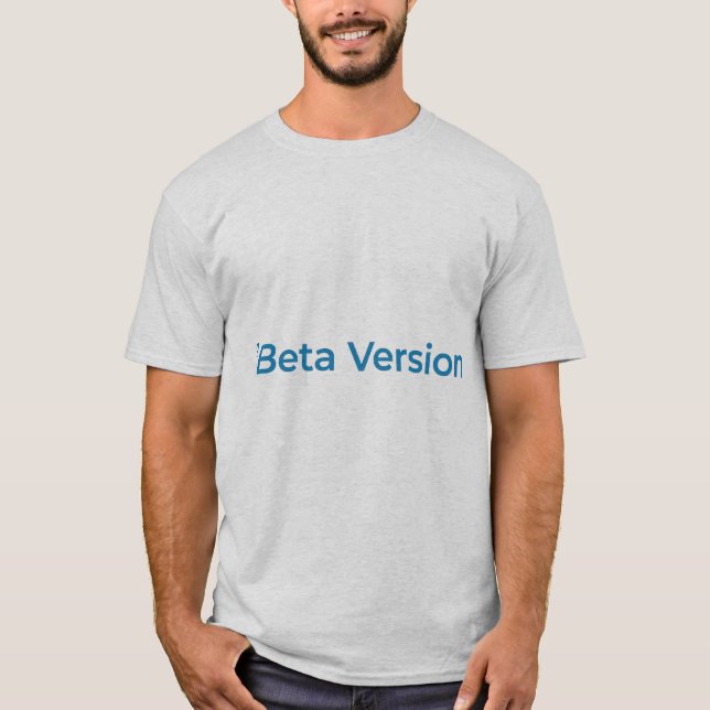 Camiseta Versão Beta – Tipografia Tech Geek Design (Frente)
