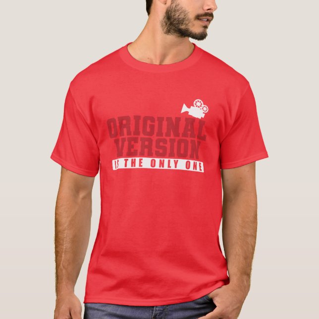 Camiseta Versão original é o único filme engraçado (Frente)