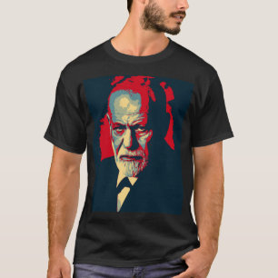 Camiseta Versão Pop Art de um retrato clássico de Freud