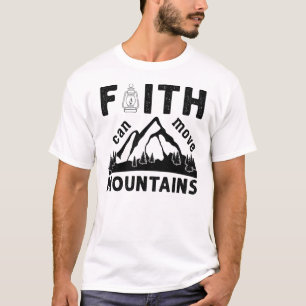 Camiseta Versículo Bíblico A Fé Move Montanhas