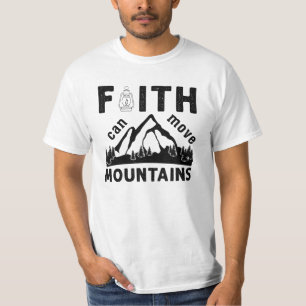 Camiseta Versículo Bíblico A Fé Move Montanhas