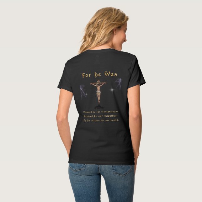 Camiseta Versículo Bíblico Cristão (Parte Traseira Completa)