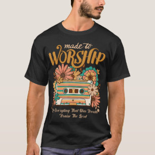 Camiseta Versículo Bíblico Cristão Jesus Fé Feito Para Ador