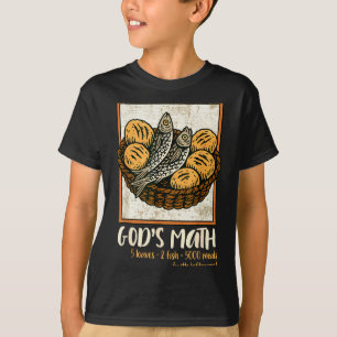 Camiseta Versículo Bíblico Cristão Jesus Peixes & Pães Vá
