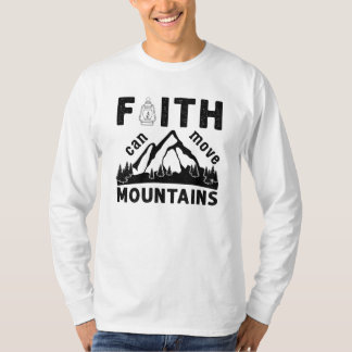 Camiseta Versículo Bíblico Fé Move Montanhas