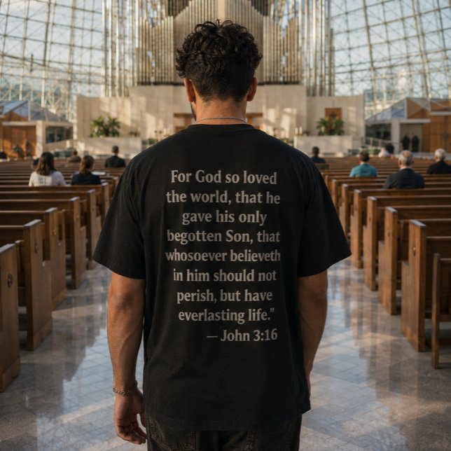 Camiseta Versículo Bíblico João 3:16 | Fé Cristã  (Criador carregado)