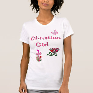 Camiseta versículo bíblico para meninas cristãs