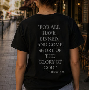 Camiseta Versículo Bíblico Romanos 3:23