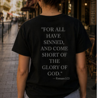 Camiseta Versículo Bíblico Romanos 3:23