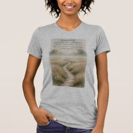 Camiseta Versículo Bíblico Romanos 8:28 para Mulhe