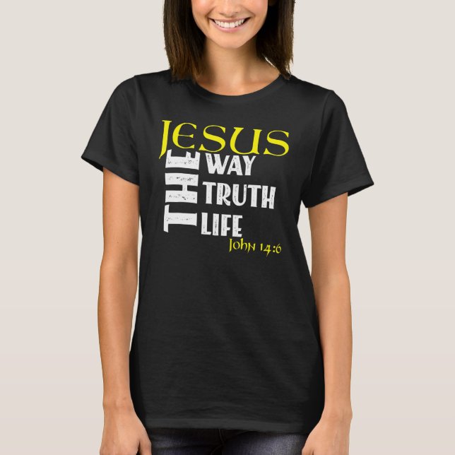 Camiseta Versículo da Bíblia Cristã João 146 2 (Frente)