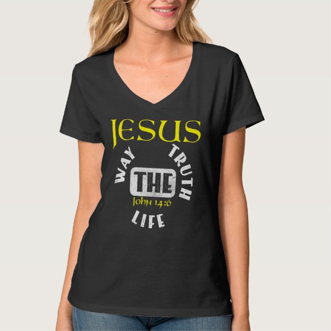 Camiseta Versículo da Bíblia Cristã João 146 3 (Frente)