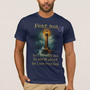 Camiseta Versículo da Bíblia Cristã Não temas, pois estou c