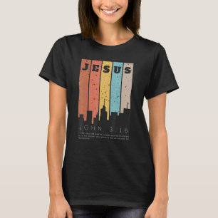 Camiseta Versículo da Bíblia de Jesus João 316 Escritura
