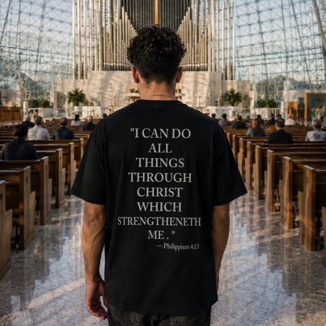 Camiseta Versículo da Bíblia Filipenses 4:13  (Criador carregado)