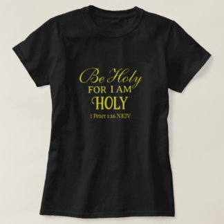 Camiseta Versículo da Sagrada Bíblia Preto e Dourado Simple