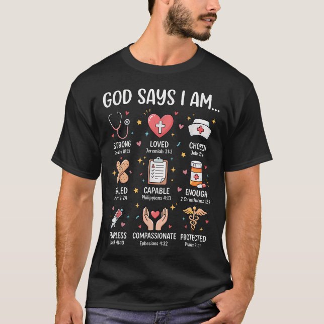 Camiseta Versículos da Bíblia Deus Diz Que Eu Sou Para (Frente)