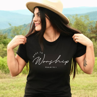 Camiseta Verso da Bíblia de Script do Culto