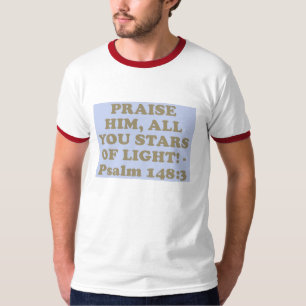 Camiseta Verso da bíblia do salmo 148: 3.