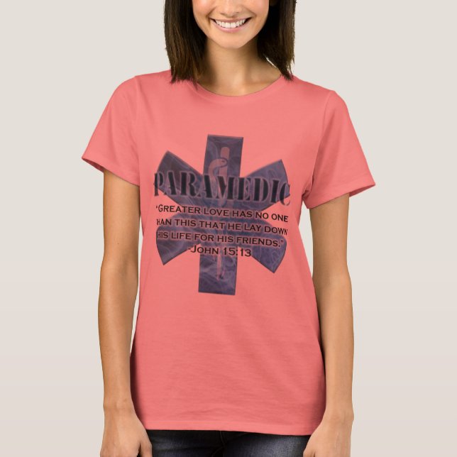 Camiseta verso da bíblia paramédica (Frente)