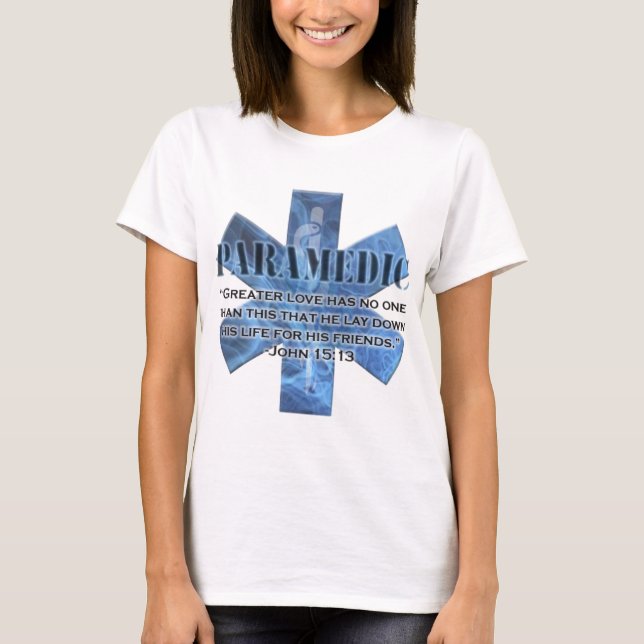 Camiseta verso da bíblia paramédica (Frente)