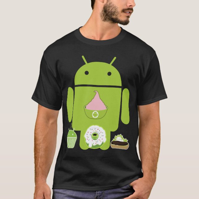 Camiseta Versões do Android (Frente)