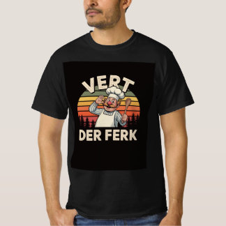 Camiseta Vert Der Ferk Funny Chef Retro T-Shirt