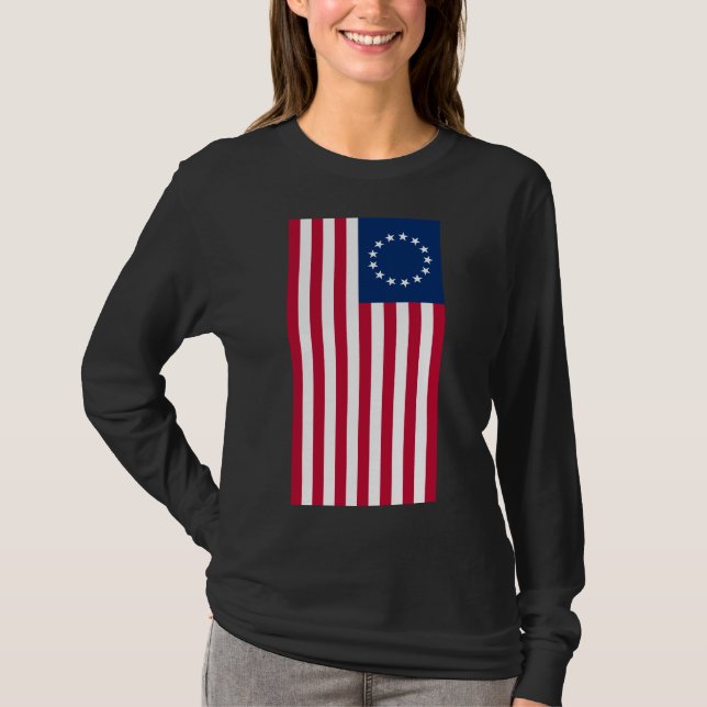 Camiseta Vertical Betsy Ross Flag (Frente)