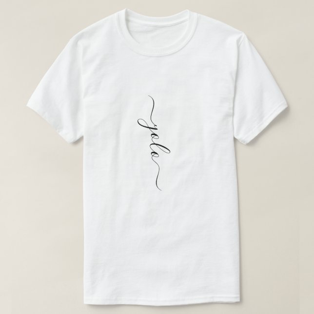 Camiseta Vertical Minimalista do YOLO (Frente do Design)