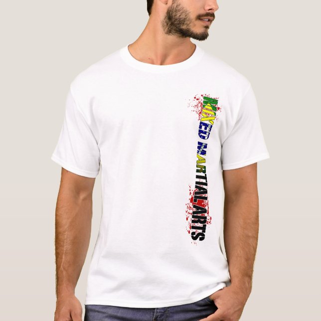 Camiseta Vertical misturado Brasil das artes marciais (Frente)