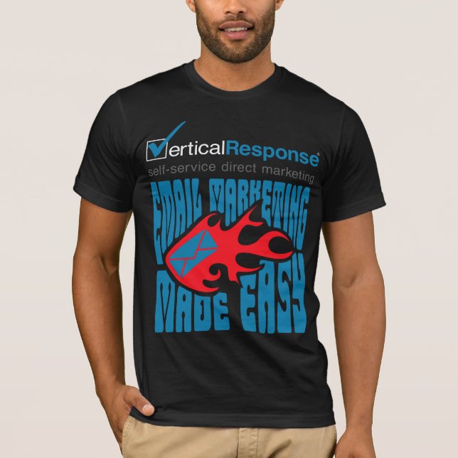 Camiseta VerticalResponse Fillmore em homens negros (Frente)